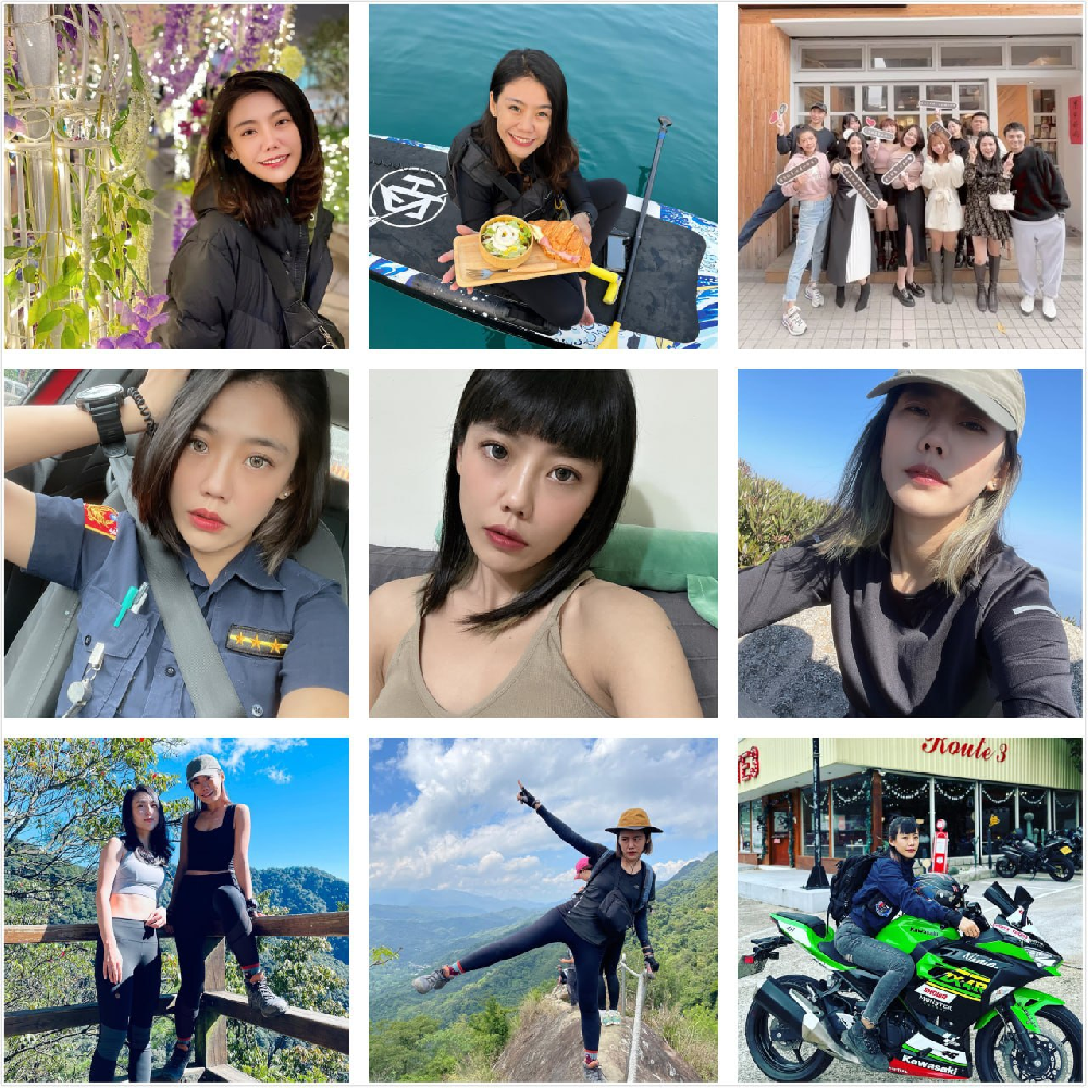 mn108 #台湾    年轻女警察   生活日常   旅游   爬山   划船   马拉松   骑行 773张照片   62个视频 带博主ig   后期可更新