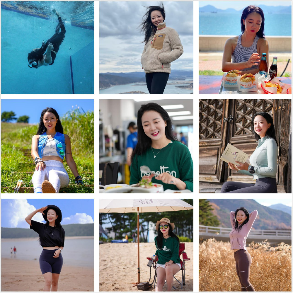 mn126 #韩国    年轻气质美女   生活日常   户外运动   爬山  潜水   旅游  以运动为主 120张照片   10个视频 带博主ig   后期可更新